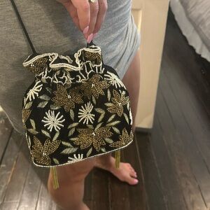 NEW Velvet & hand beaded cross body satchel vintage inspired FROM ST XAVIER